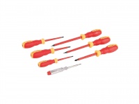 VDE Soft-Grip Electricians Screwdriver Set 7 Pce