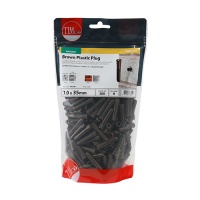 Timco Brown Plastic Plugs 36mm - Bag 300