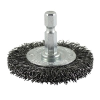 Timco Drill Wheel Brush - Crimped Steel Wire 75mm