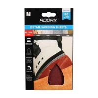 Detail Sanding Pads - 80 Grit - Red 95 x 136mm