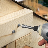 Heavy Duty Timber Screws - Hex - Exterior - Silver