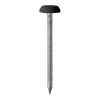 Polymer Headed Pins - Stainless Steel - Black 40mm - Pack 50