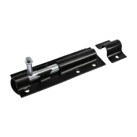 Straight Tower Bolt - Black 6''